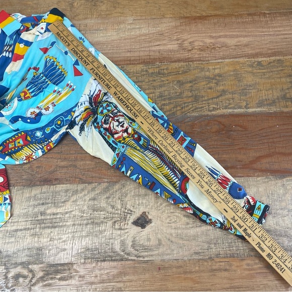 Terranova Vintage 90's Button Down Mens Large Aztec Natife rayon - Picture 7 of 8